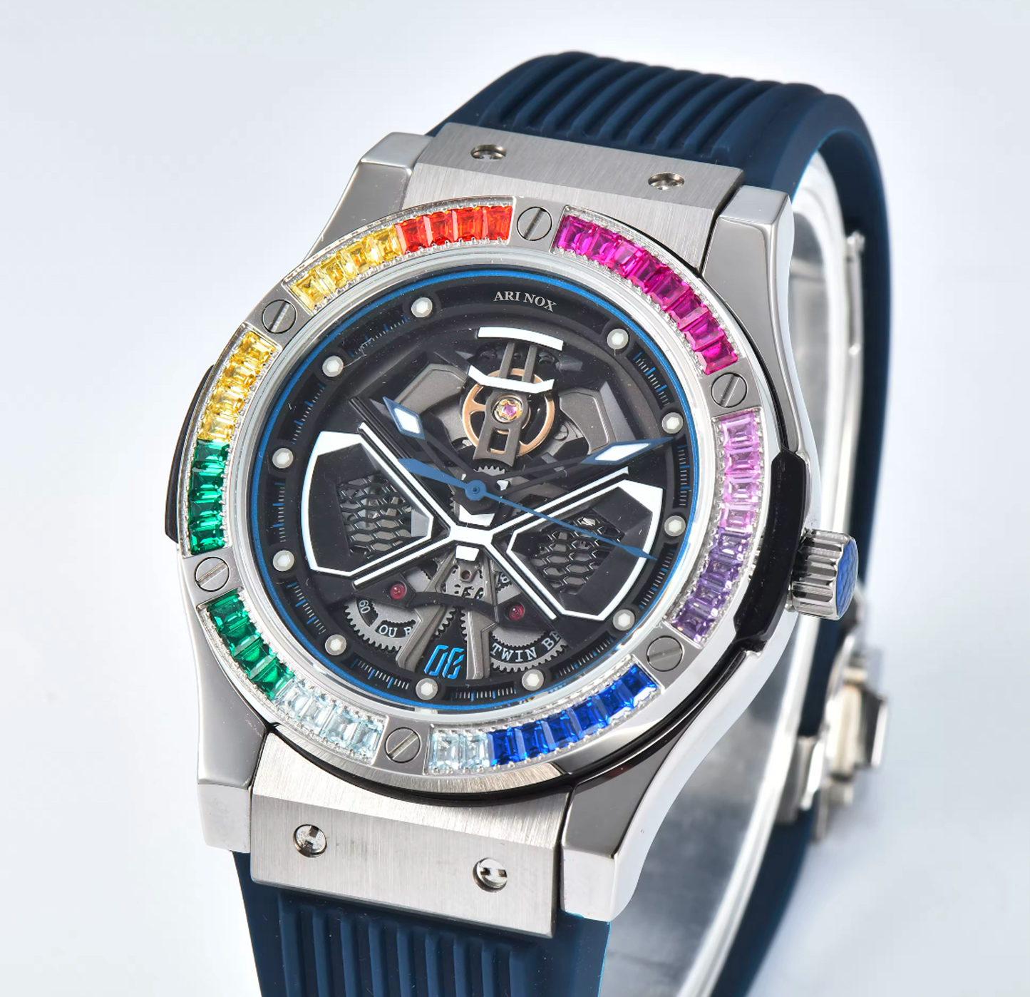 ARI NOX Cool Knight Sports Men's Watch | Sapphire Glass | Stainless Steel | Hollow Design