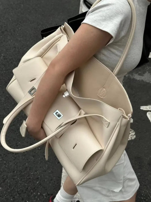 Designer cow split leather women large capacity shoulder bag