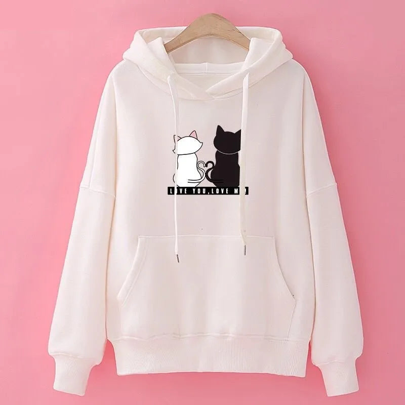 Streetwear Hoodies Fashion Women  Long  Korean style