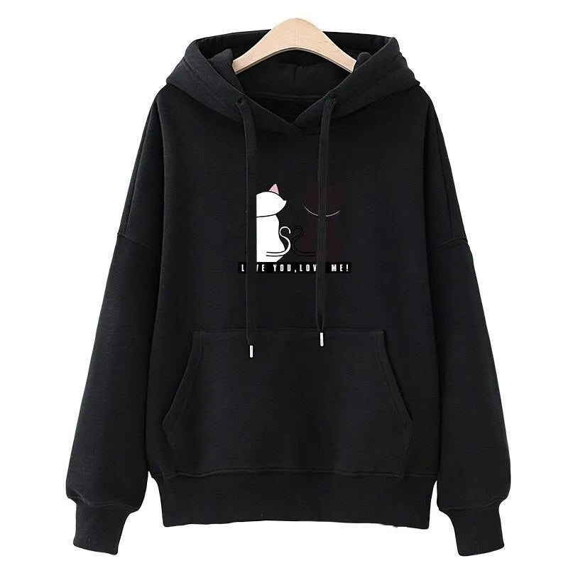 Streetwear Hoodies Fashion Women  Long  Korean style