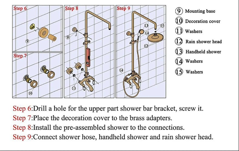 bathroom shower rain shower bathroom accessories  hot cold digital shower set