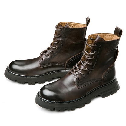 Men classic boots full grain cow leather classic