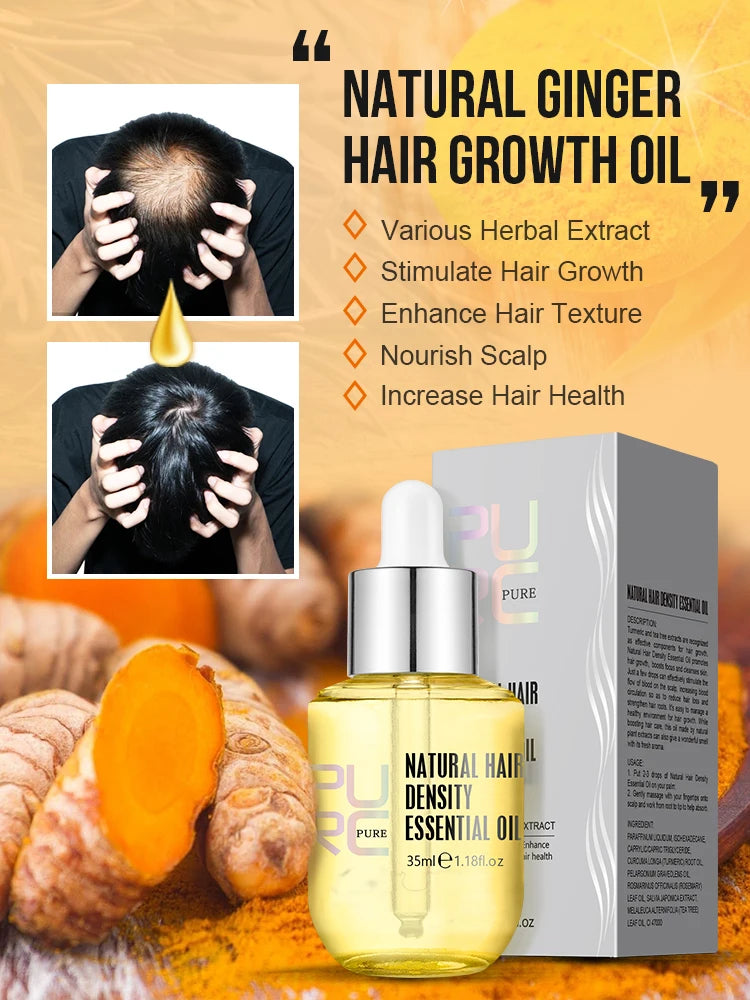 Purc hair density growth products prevent hair loss oil for Men Women