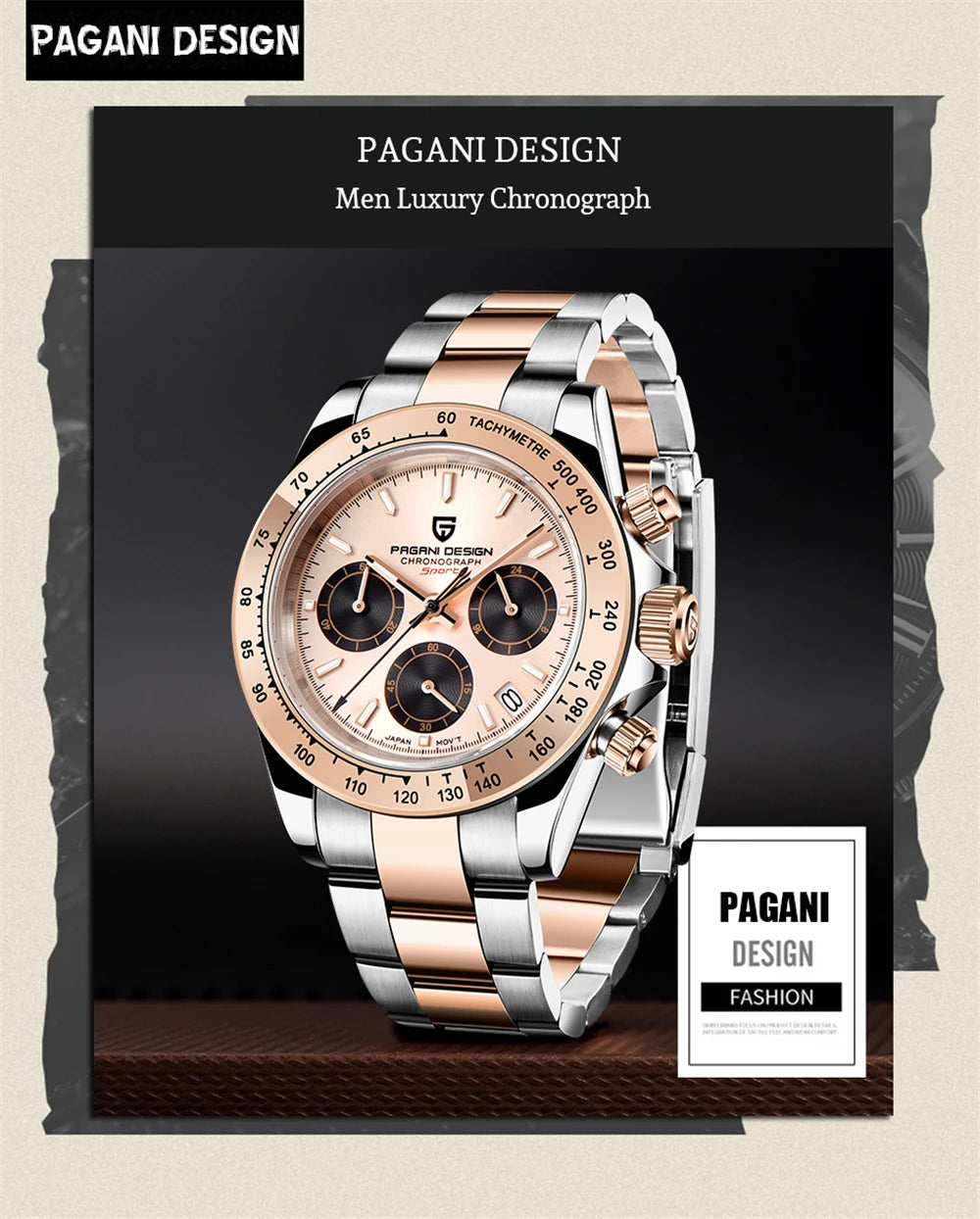 Pagani design top brand men watches chronograph luxury classic