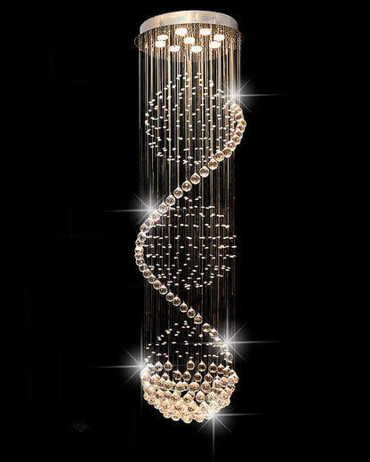 crystal luxury ceiling pendant lamp, silver,  for lofts, halls, stairs hotels , villa house