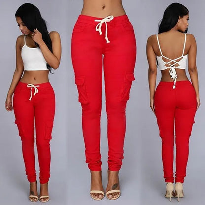 Elastic Women Pants Long Pants Skinny Lady Fashion Trousers