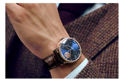 AGELOCER Original Astronomer oil painting steel strap men's luxury automatic moon phase watch