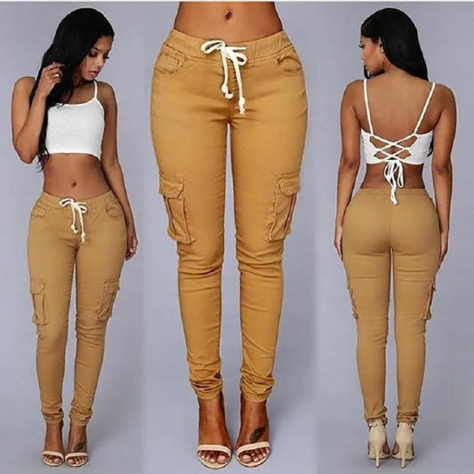 Elastic Women Pants Long Pants Skinny Lady Fashion Trousers