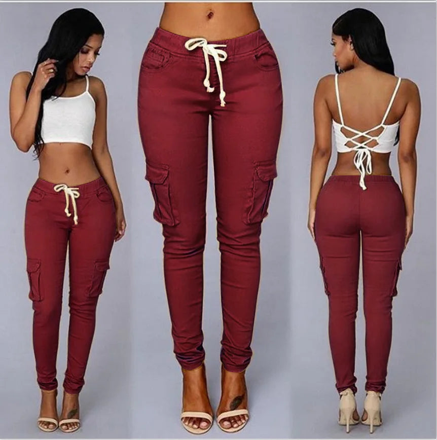 Elastic Women Pants Long Pants Skinny Lady Fashion Trousers