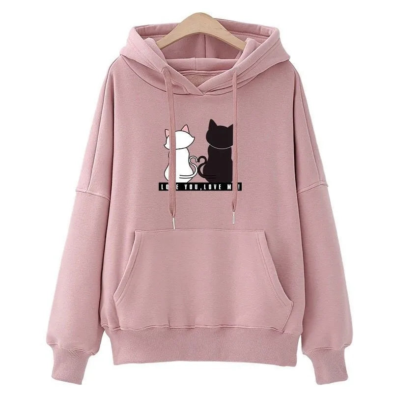 Streetwear Hoodies Fashion Women  Long  Korean style