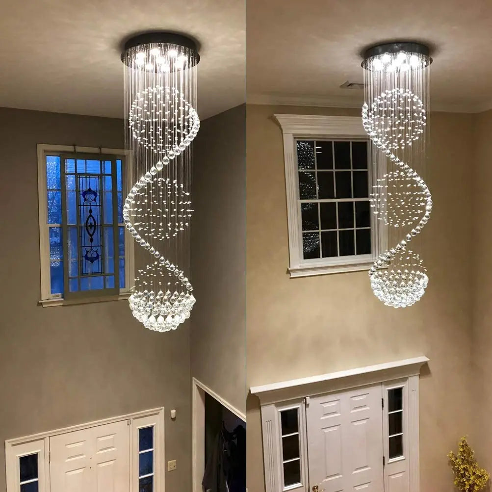 crystal luxury ceiling pendant lamp, silver,  for lofts, halls, stairs hotels , villa house