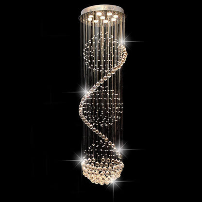 crystal luxury ceiling pendant lamp, silver,  for lofts, halls, stairs hotels , villa house