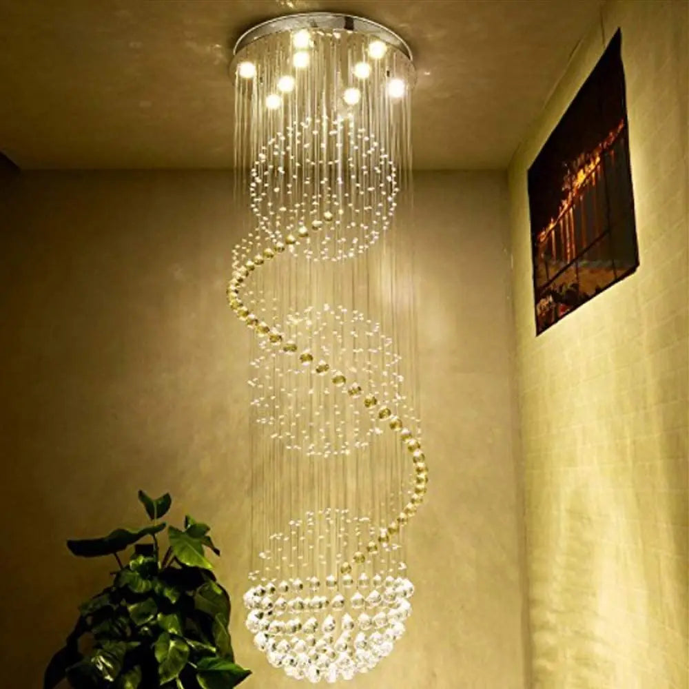 crystal luxury ceiling pendant lamp, silver,  for lofts, halls, stairs hotels , villa house