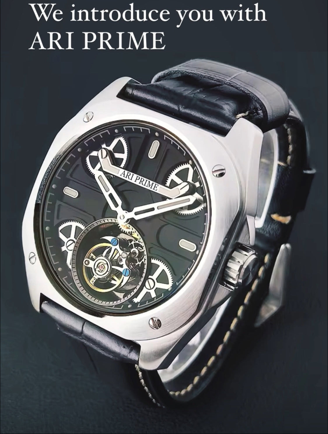 ARI PRIME Tourbillon watch mechanical movement Stainless steel