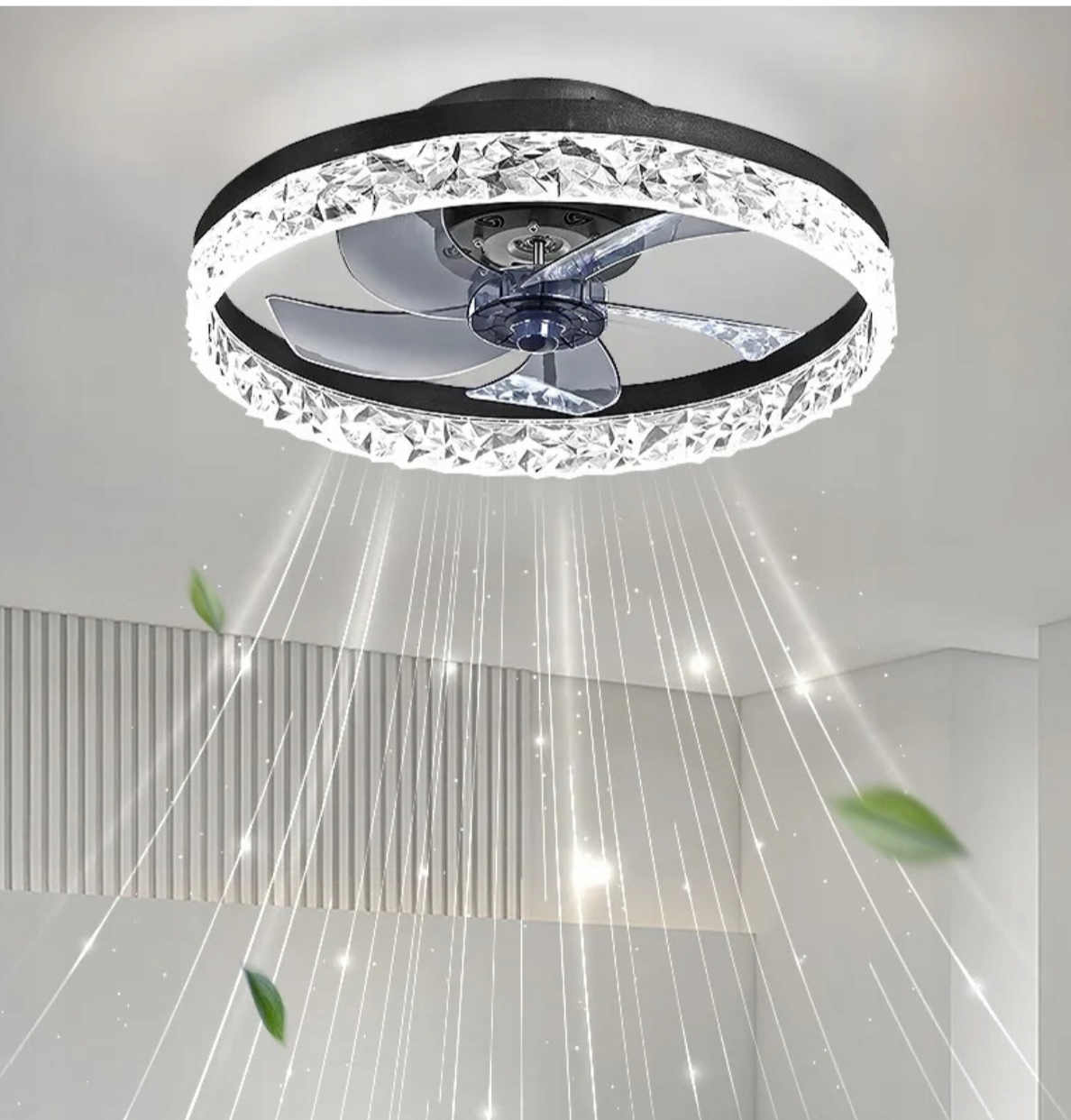 ceiling fan with led light and remote electric fan for home decoration