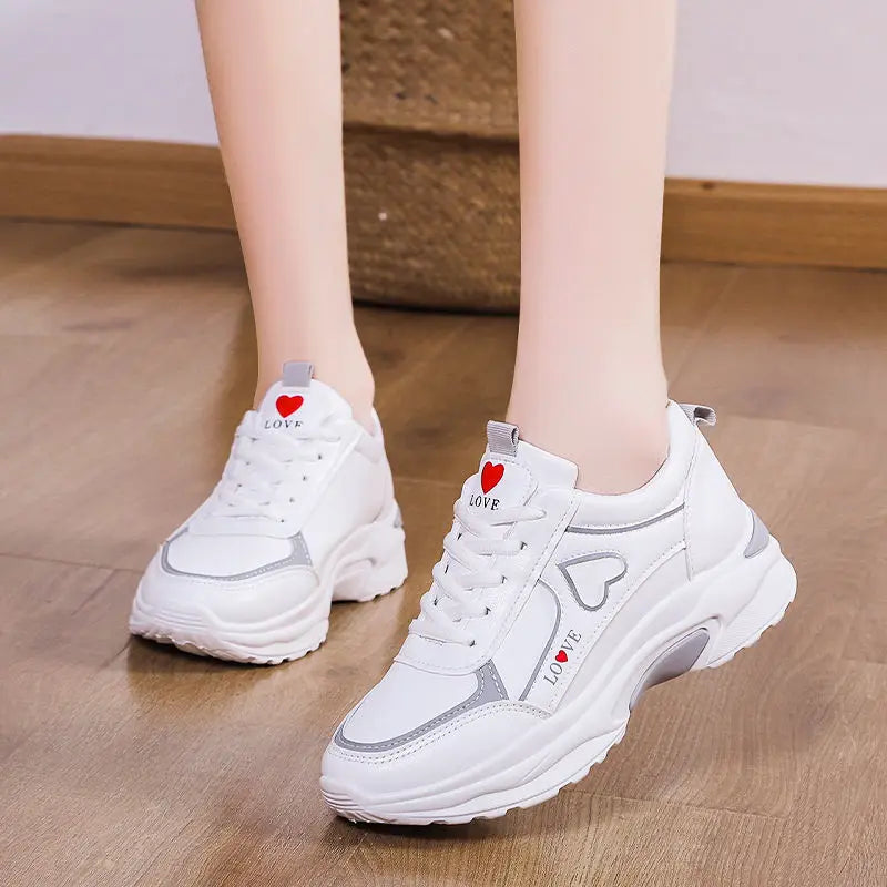 Sneakers Women Casual Shoes  Lace-up LOVE design