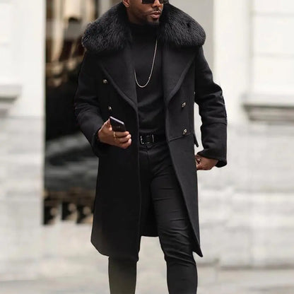 Fashion Men Winter British  Overcoat  Male Woollen Coat