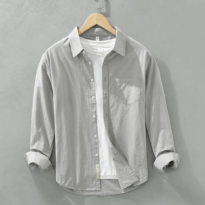 Japanes Pure Cotton Long Sleeve Turn-down Collar Shirts