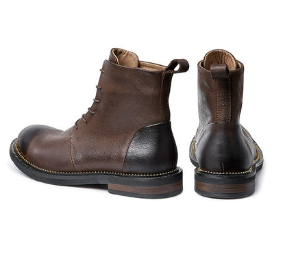 Handmade, high-quality, soft cow leather boots in British style.