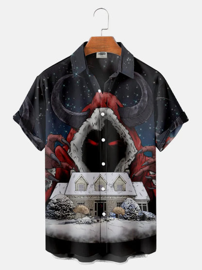 Summer Men's Hawaiian Short Sleeve Printed Shirts Loose Fashion Clothing