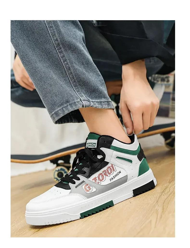 Youth High Top Sneakers For Men New Fashion Brand Good Quality Comfortable