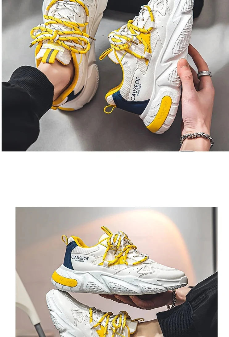 fashion men sneakers breathable men casual shoes height increasing