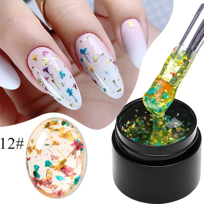 Natural flower fairy nail art gel, soak off UV LED painting varnishes for nails