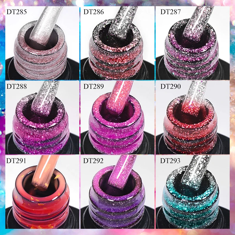 thermal gel nail polish 3 layers temperature color changing semi permanent uv gel varnish nails