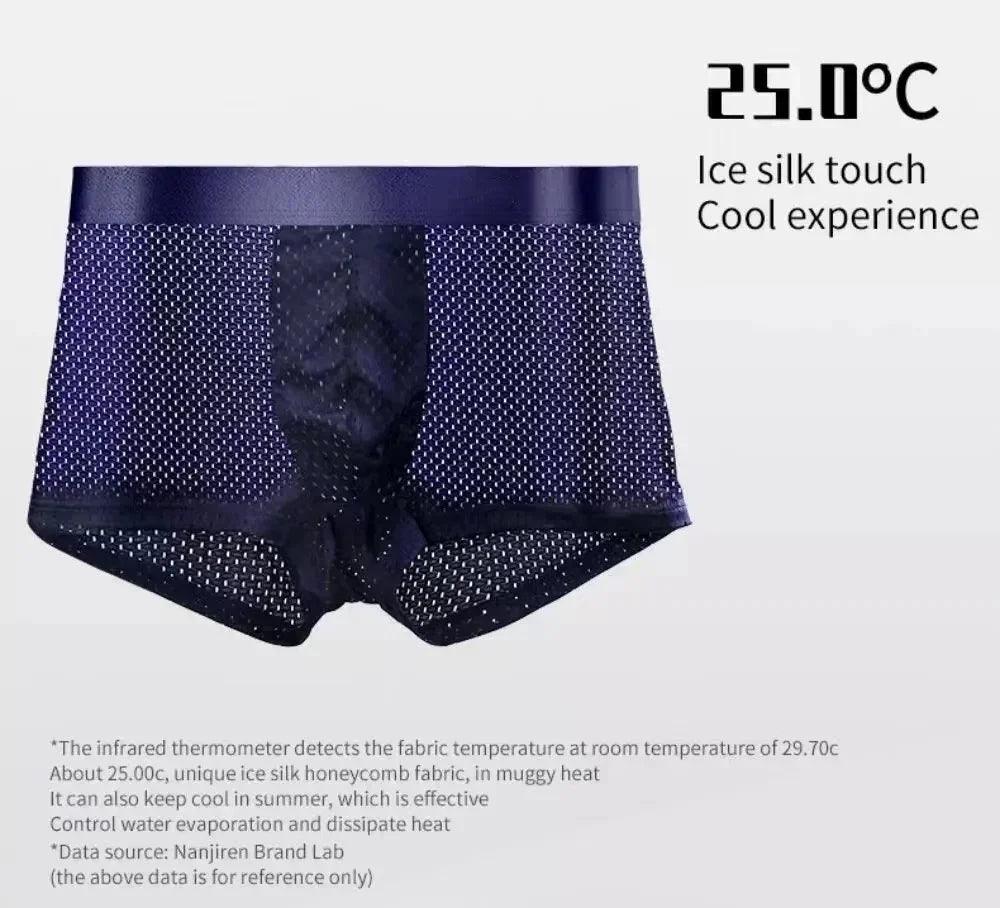 5 pcs Men underwear silk Underwear cool breathable - ARI