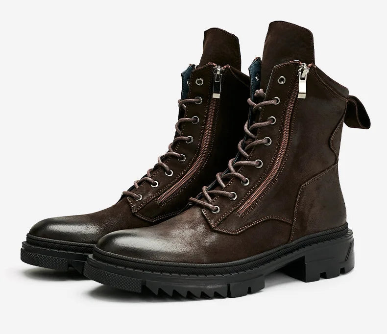 Italian boots made from luxury genuine leather. Designer fashion, handmade.