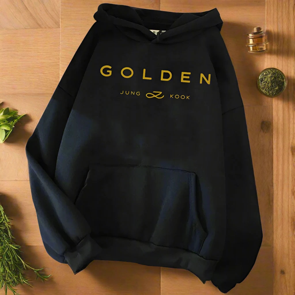 Hot hoodie vintage  winter warm golden unisex hoodies