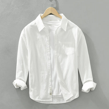 Japanes Pure Cotton Long Sleeve Turn-down Collar Shirts