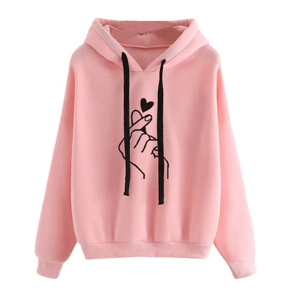 Loose-fit Casual Printed Hooded Sweatshirt For Women , men