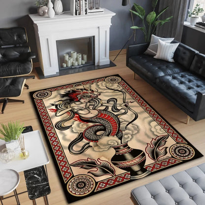 snake print carpet fashion decoration bedroom ,beautiful designs