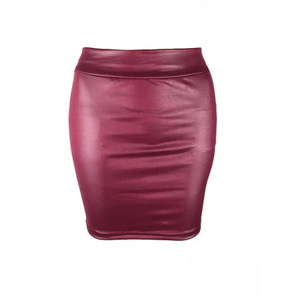 Korean style slim leather skirt