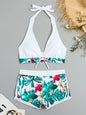 Bikini set short swimsuit women high waist swimwear printed beachwear