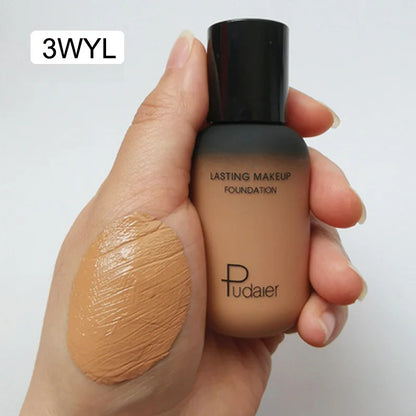 face liquid foundation full concealer makeup waterproof base brighten whitening cover dark circle