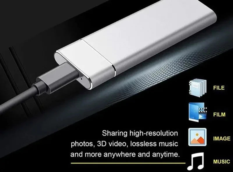 64 TB external hard drive high speed mini portable external ssd for laptops desktop phones