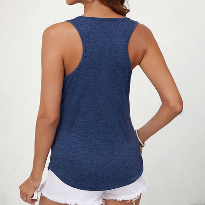 women casual vest style blue vest for women