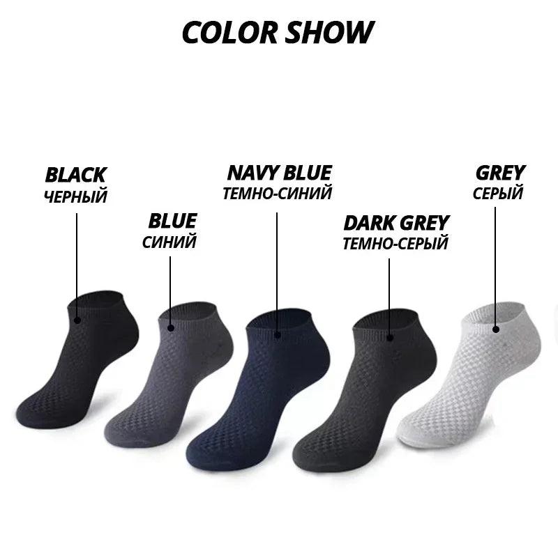 5Pairs bamboo fabric socks high quality bamboo fiber breathable antibacterial - ARI