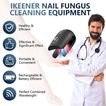 Nail Fungus Laser Device - Toenail Laser Therapy Machine, Anti-Fungal Equipment for Onychomycosis, 910nm & 407nm, USB Charge