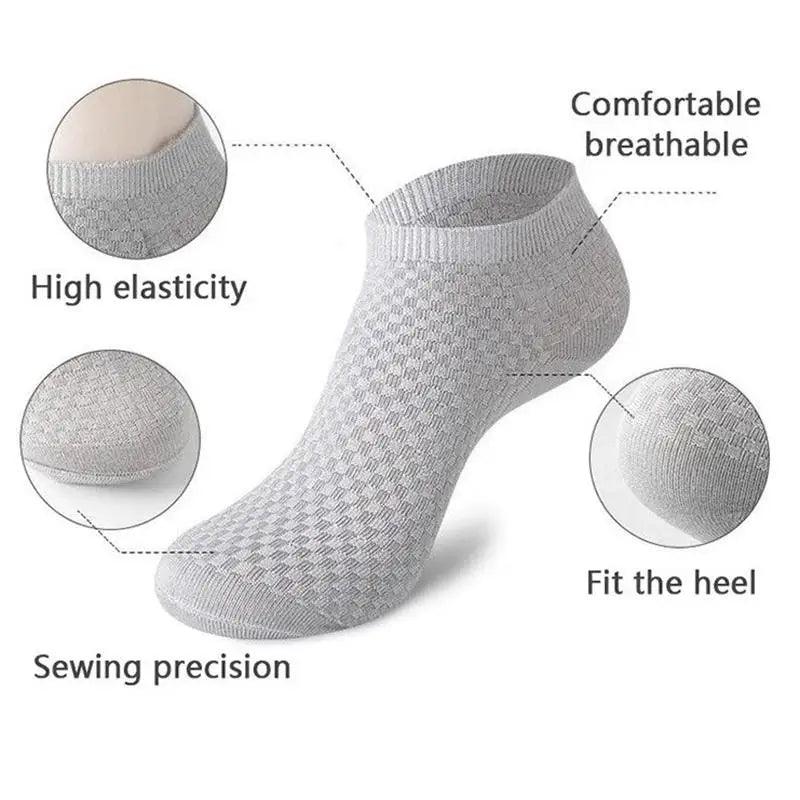 5Pairs bamboo fabric socks high quality bamboo fiber breathable antibacterial - ARI