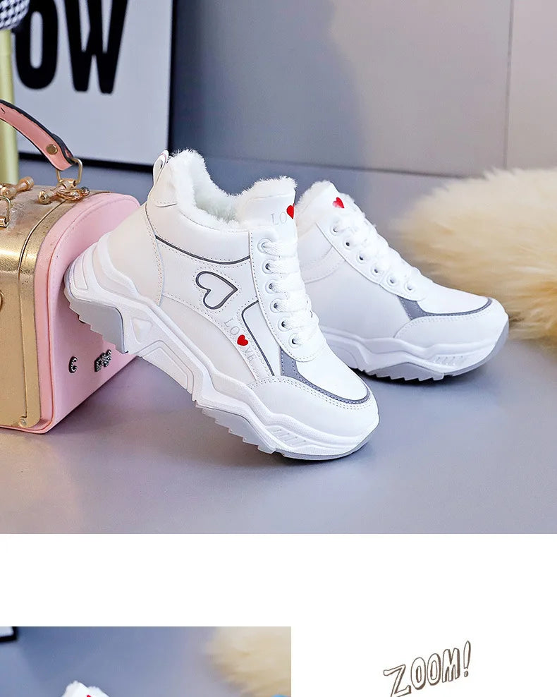 Sneakers Women Casual Shoes  Lace-up LOVE design