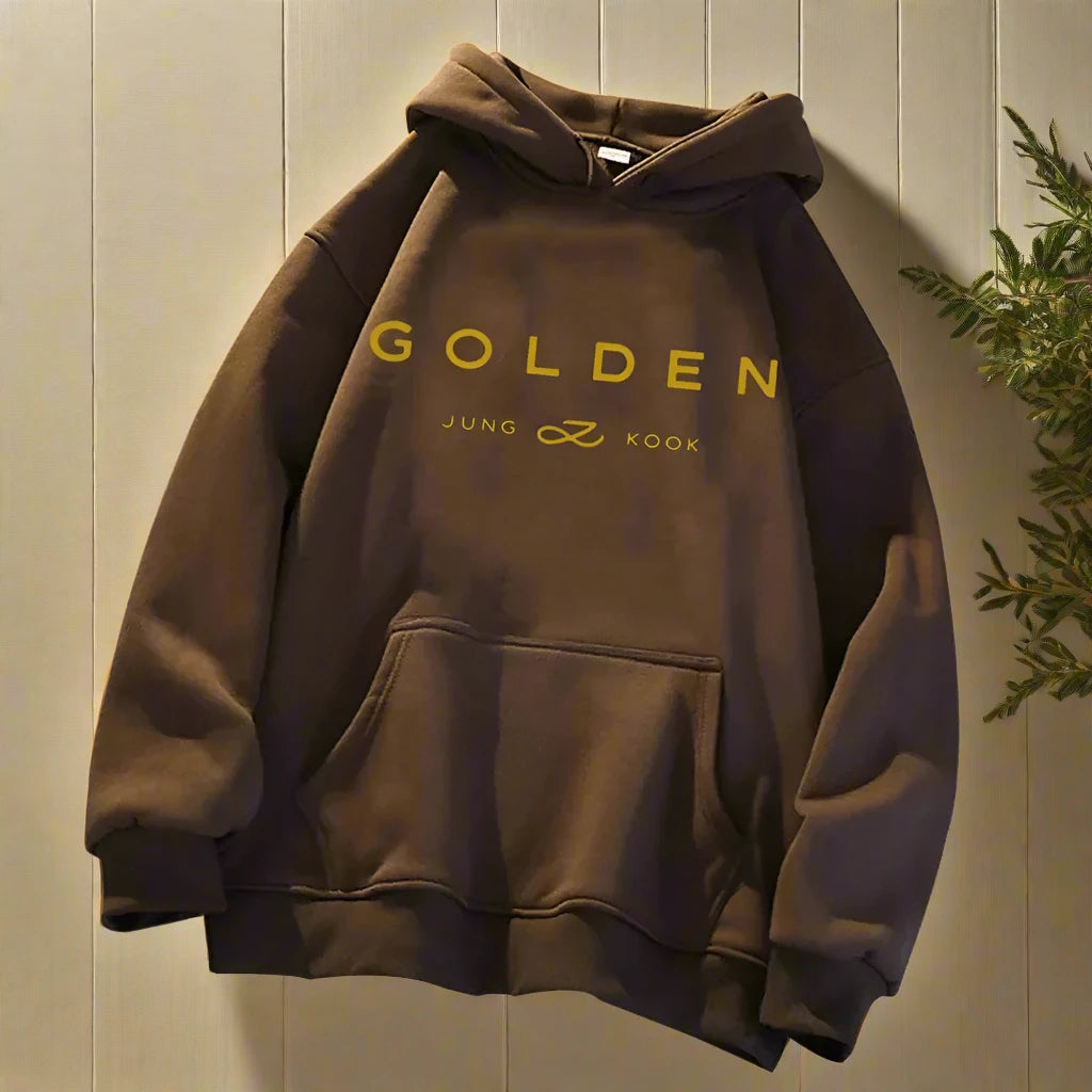 Hot hoodie vintage  winter warm golden unisex hoodies