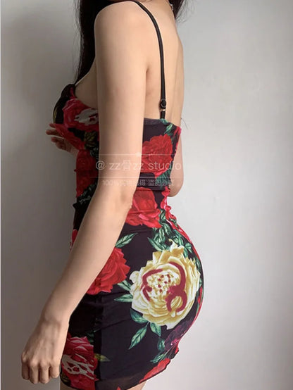 women short dress Sexy Slim Strap Dress Elegant Red Fashion