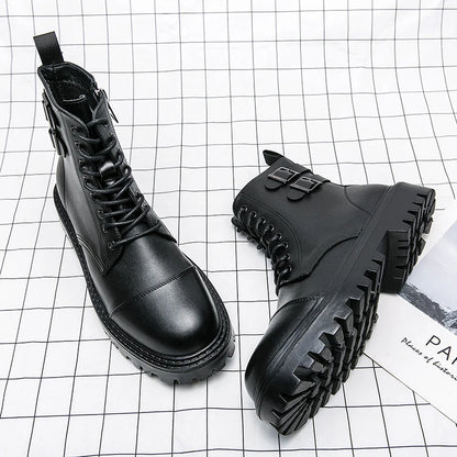 Classic boots fashion  leather men women high boots