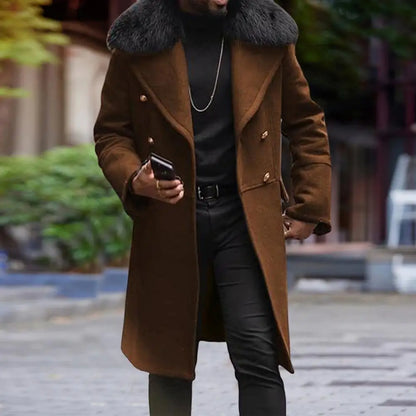 Fashion Men Winter British  Overcoat  Male Woollen Coat