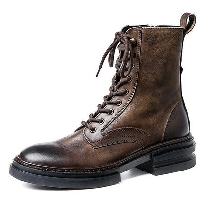 Leather  Boots For Man Thick Fashion Shoes