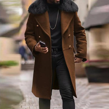 Fashion Men Winter British  Overcoat  Male Woollen Coat