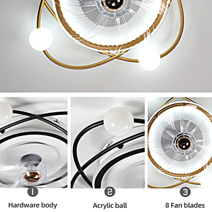 smart ceiling fan - modern adjustable 56cm ceiling fan with light and control